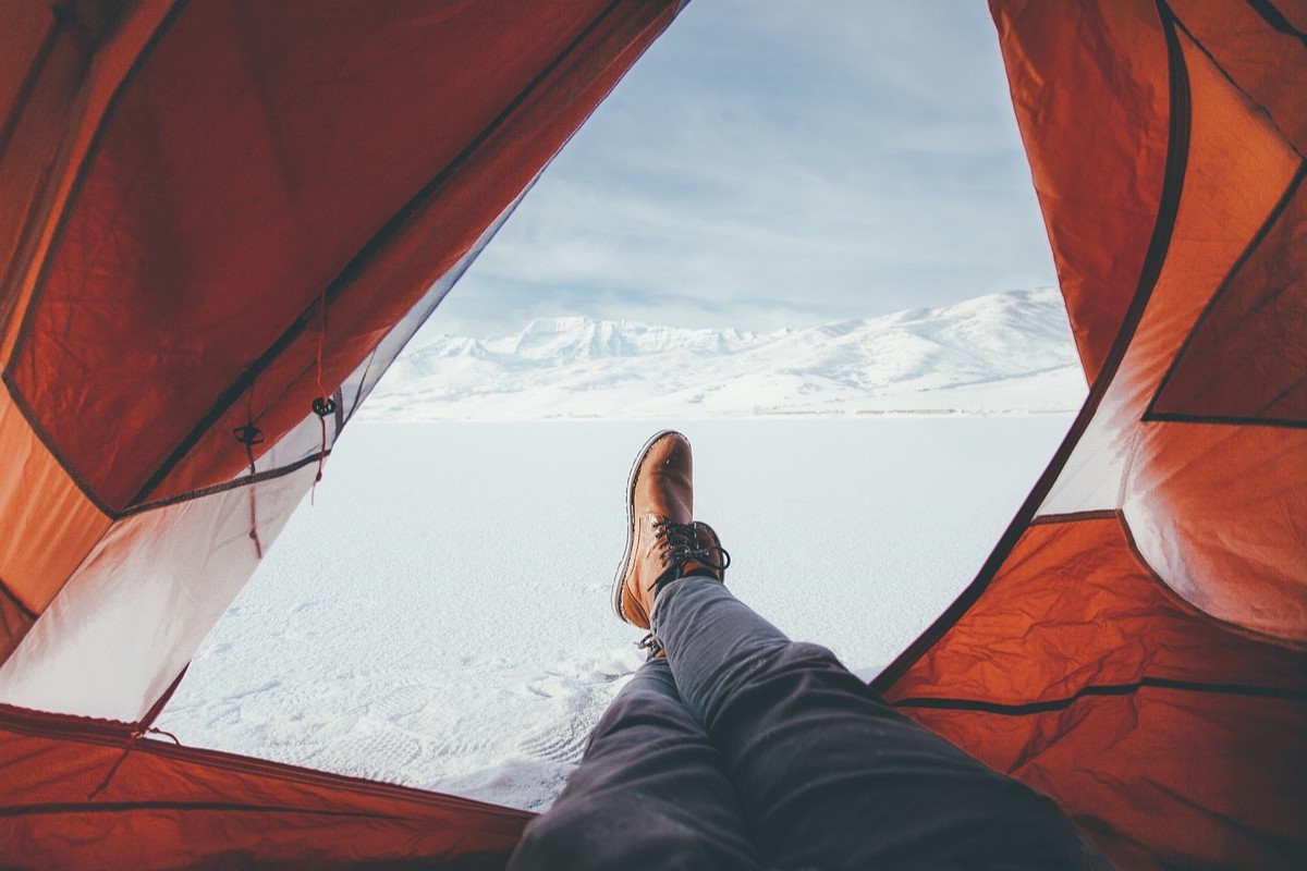 Winter Camping in a Tent